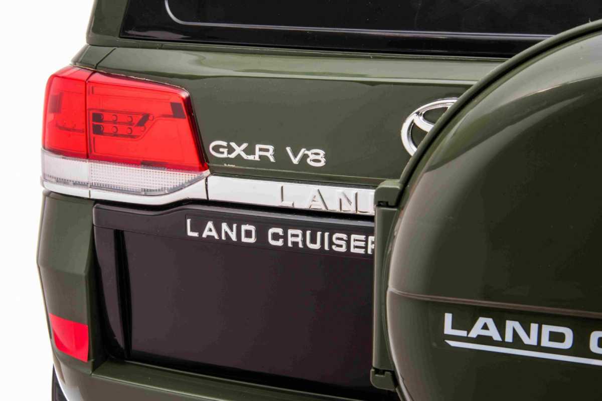 Vienvietis elektromobilis Toyota Land Cruiser, žalias