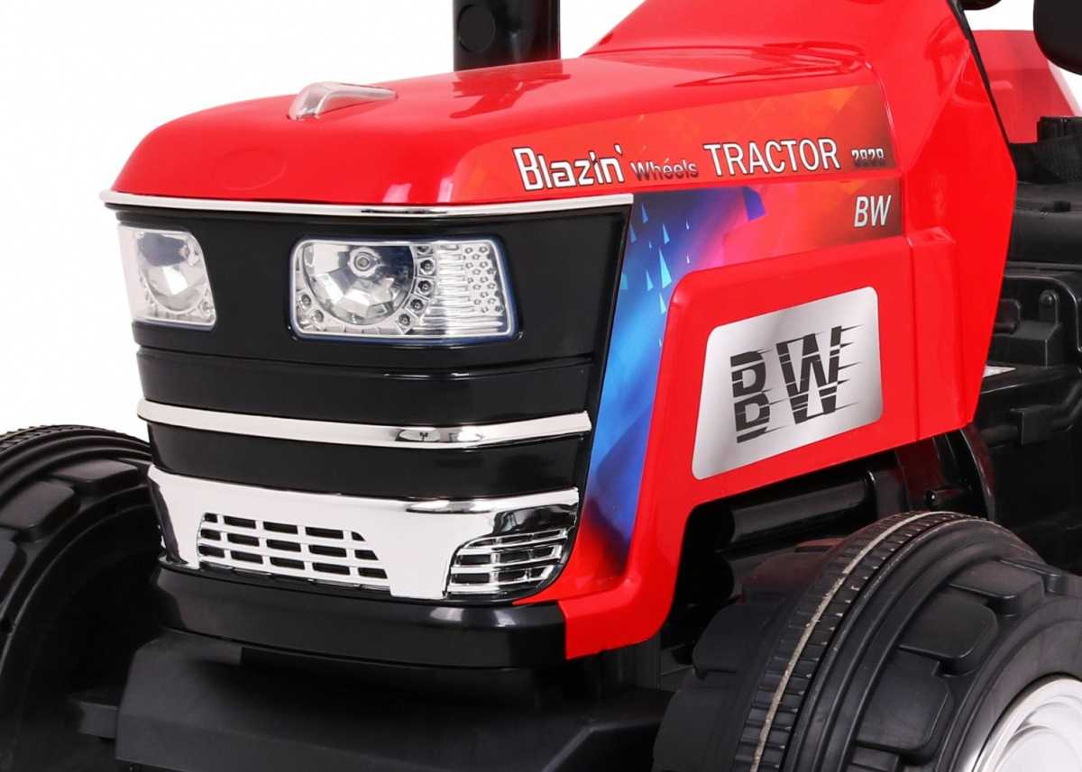 Vienvietis elektrinis traktorius Blazin BW, raudonas 
