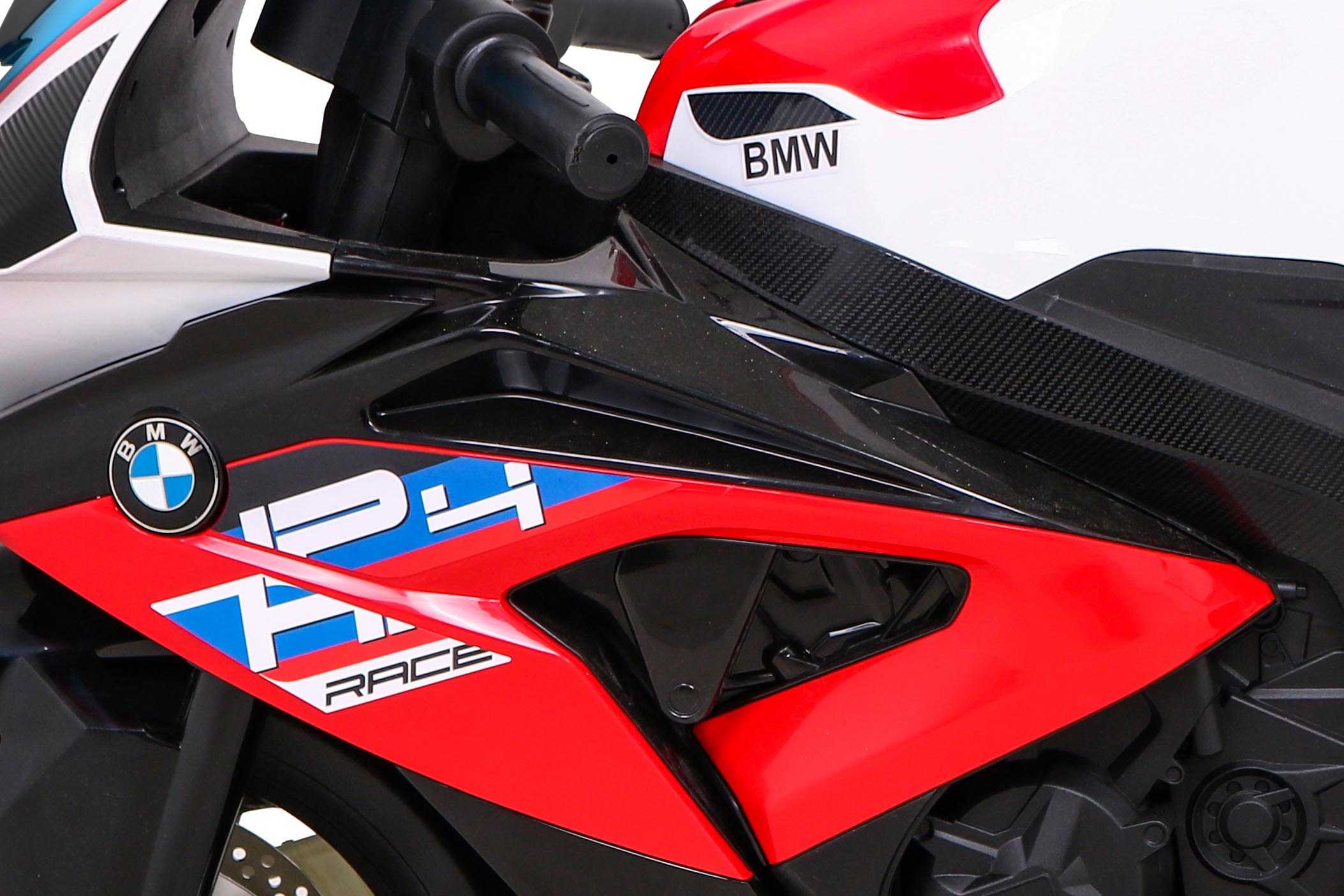 Vaikiškas elektrinis motociklas - BMW HP4, raudonas