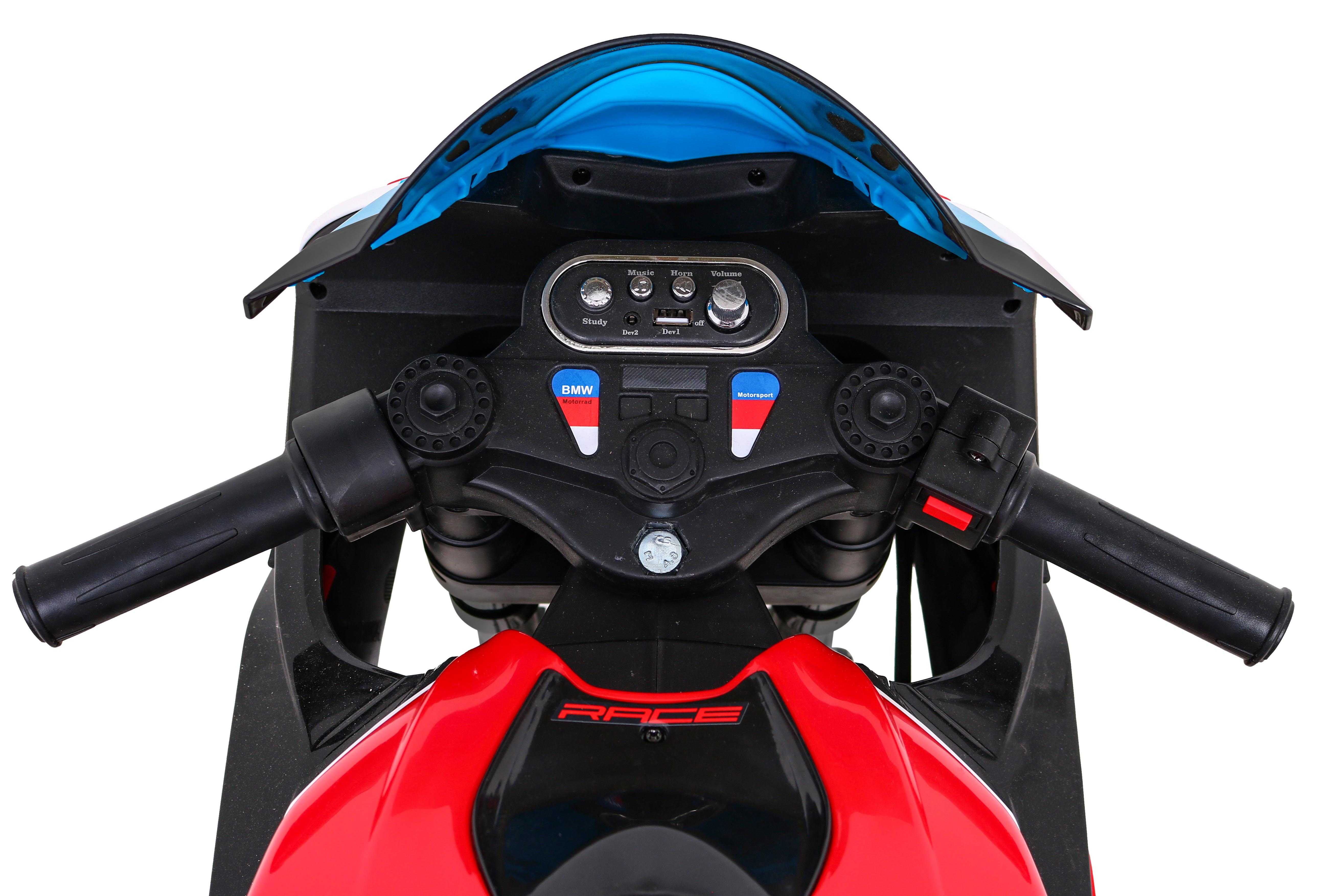 Vaikiškas elektrinis motociklas - BMW HP4, raudonas