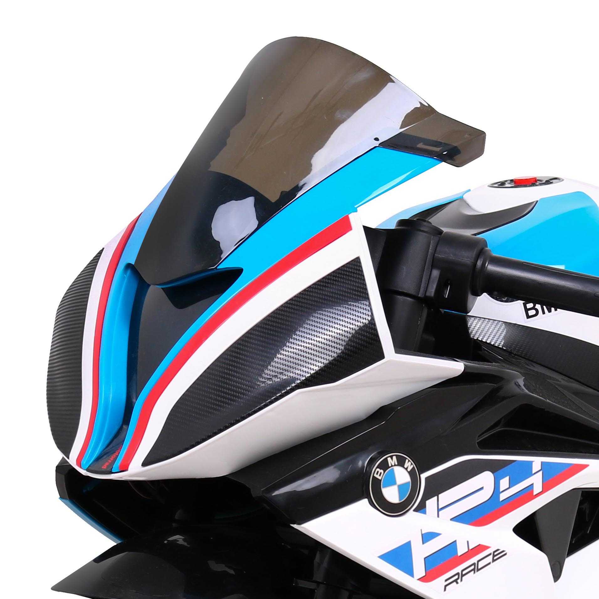 Vaikiškas elektrinis motociklas - BMW HP4, baltas