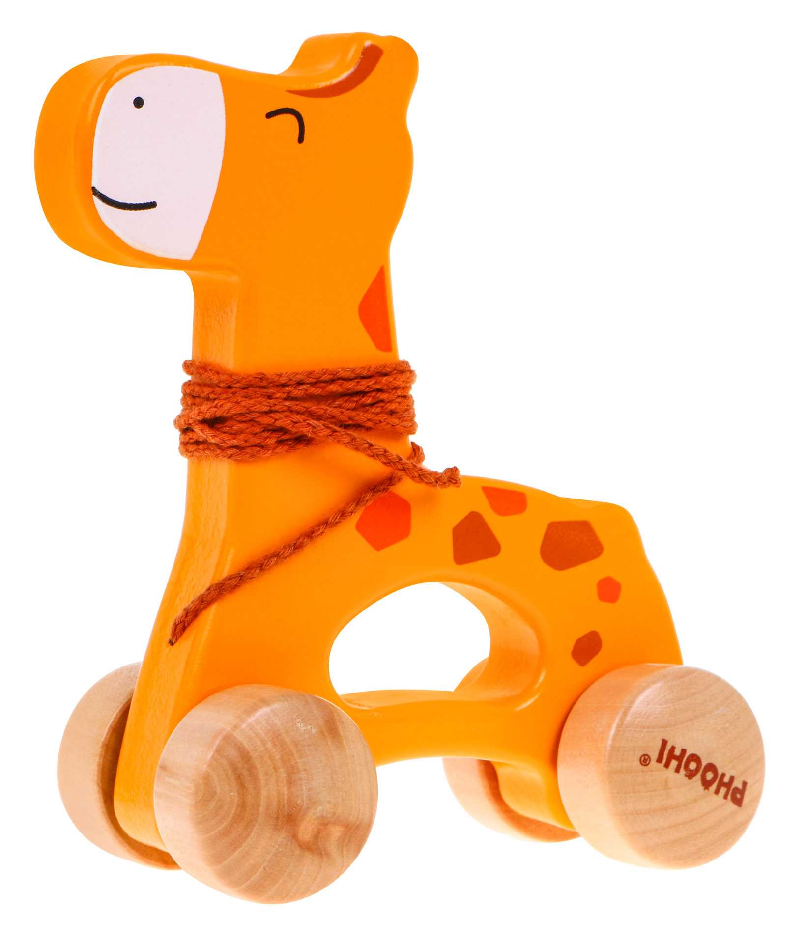 Vaikiška medinė traukiama Žirafa