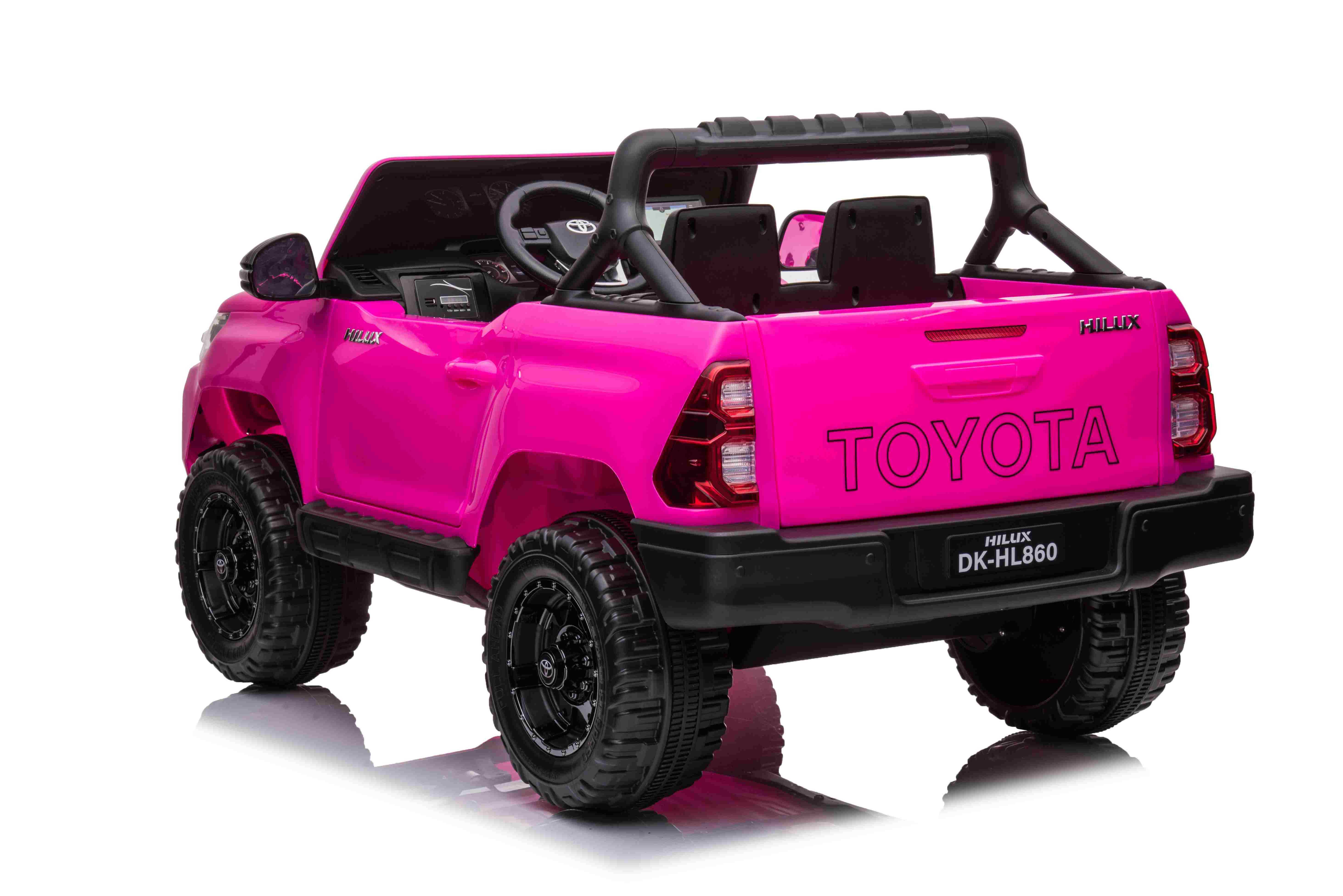Vienvietis elektromobilis Toyota Hillux, rožinis