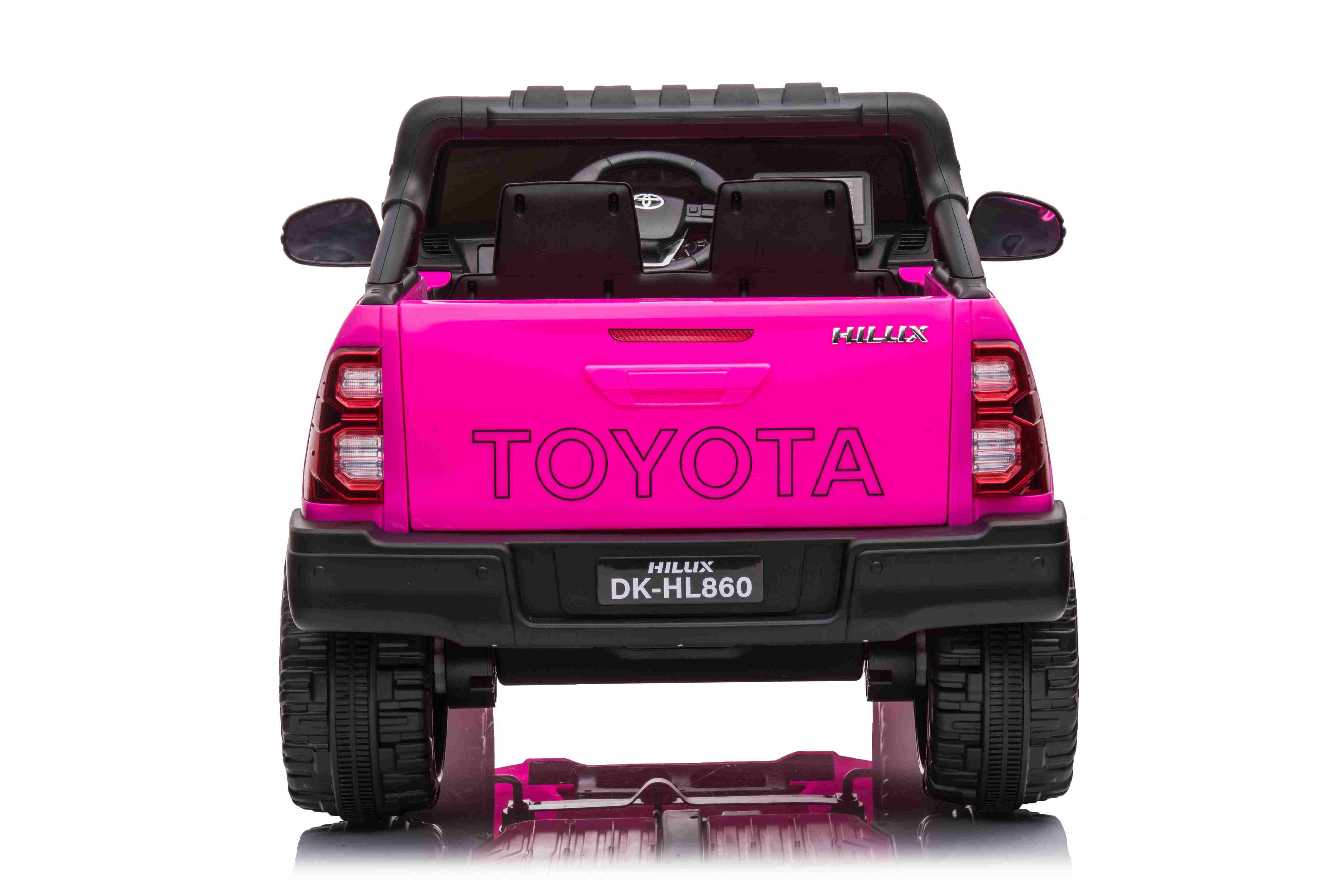 Vienvietis elektromobilis Toyota Hillux, rožinis