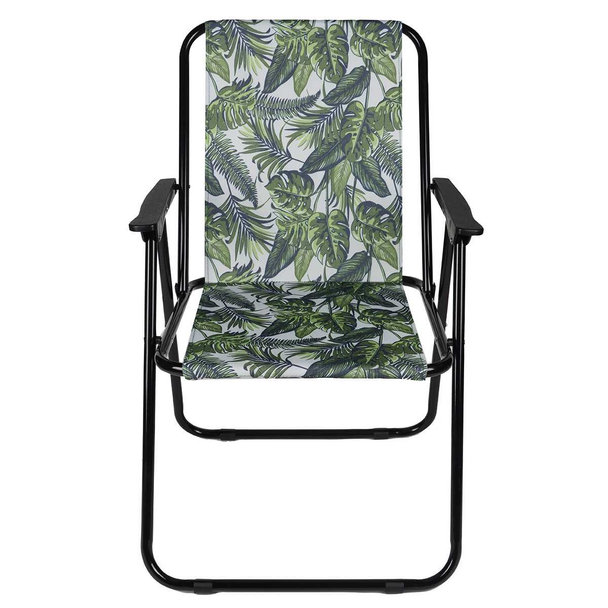 Sulankstoma turistinė kėdė su porankiais, 52x44x75 cm