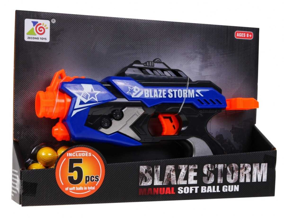 Vaikiškas šautuvas su šoviniais Blaze Storm, mėlynas
