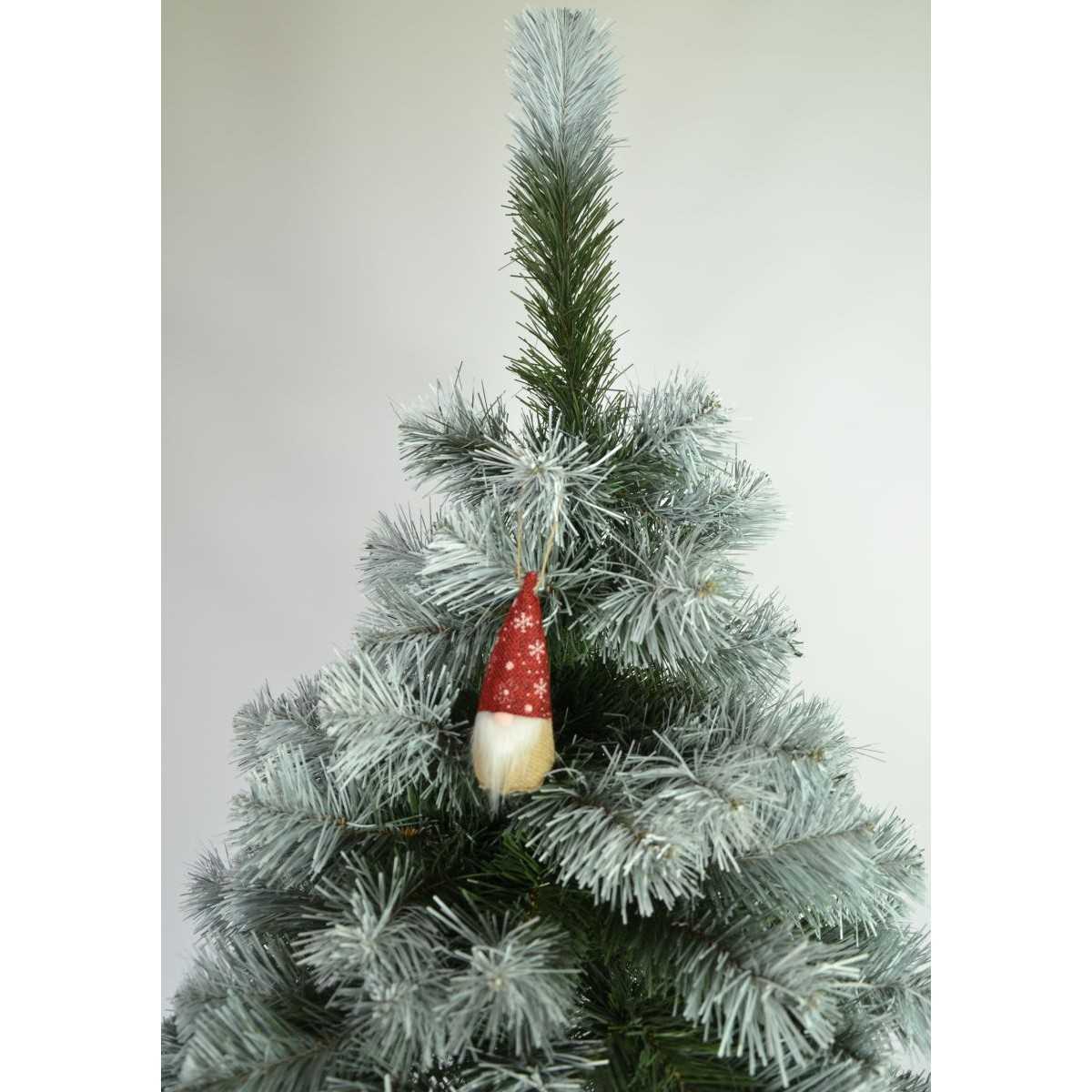 Kalėdinė dekoracija, nykštukas su raudona kepure