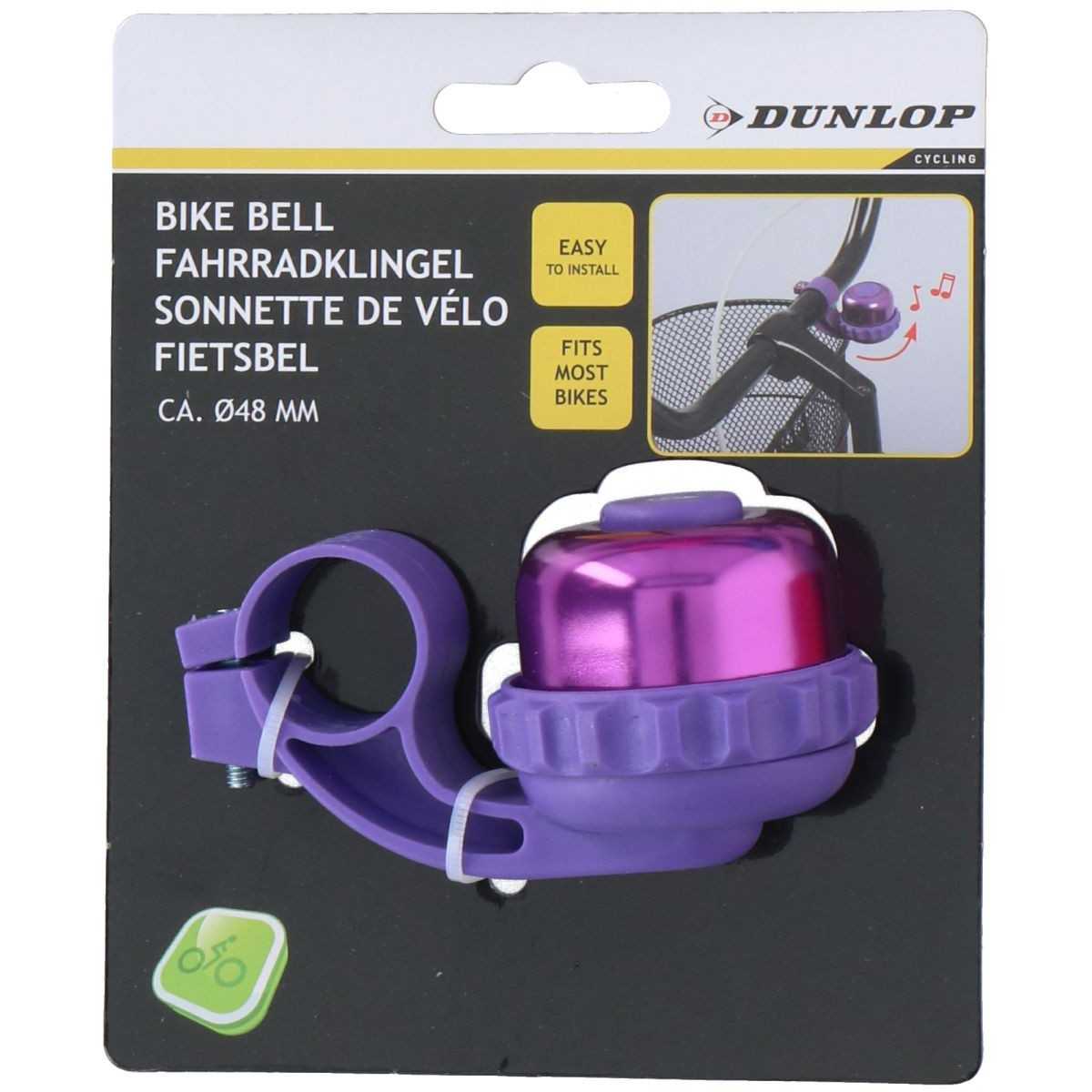 Dunlop dviračio skambutis 48 mm, violetinis