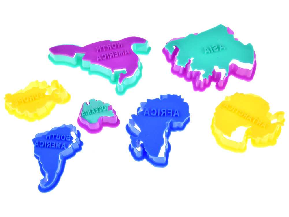 Edukacinis plastikinės masės rinkinys - pasaulio žemėlapis
