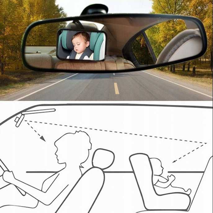 Kūdikio stebėjimo automobilyje veidrodėlis