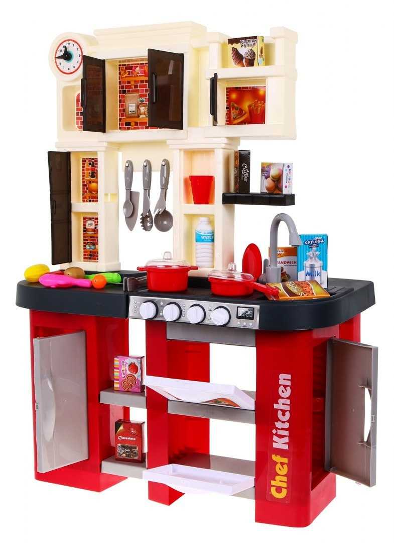 Žaislinė virtuvė su šaldytuvu 84 x 63 x 35 cm, raudona