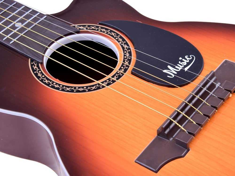 Šešių stygų vaikiška gitara, ruda
