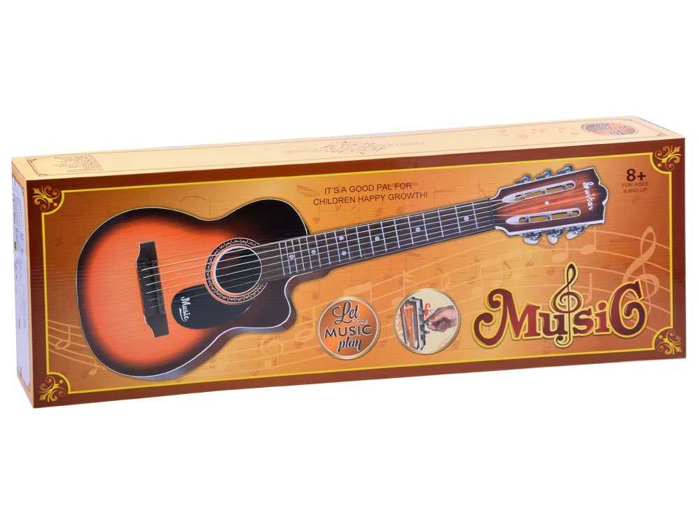 Šešių stygų vaikiška gitara, ruda