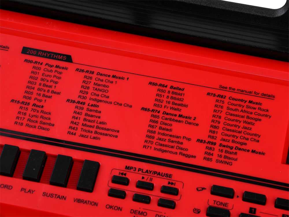 Vaikiškas sintezatorius su mikrofonu BF-950A, raudonas