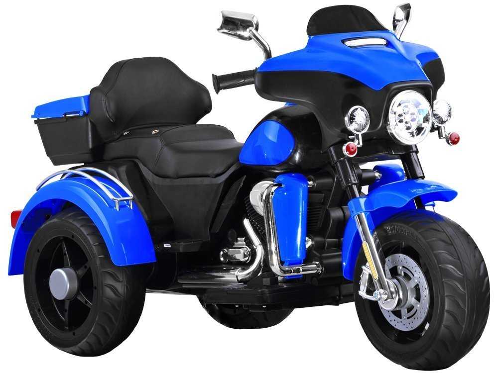 Didelis elektrinis motociklas, mėlynas