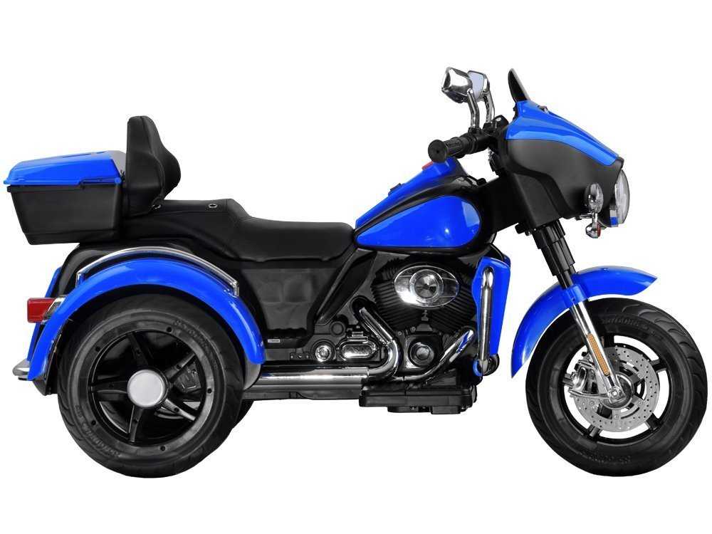 Didelis elektrinis motociklas, mėlynas