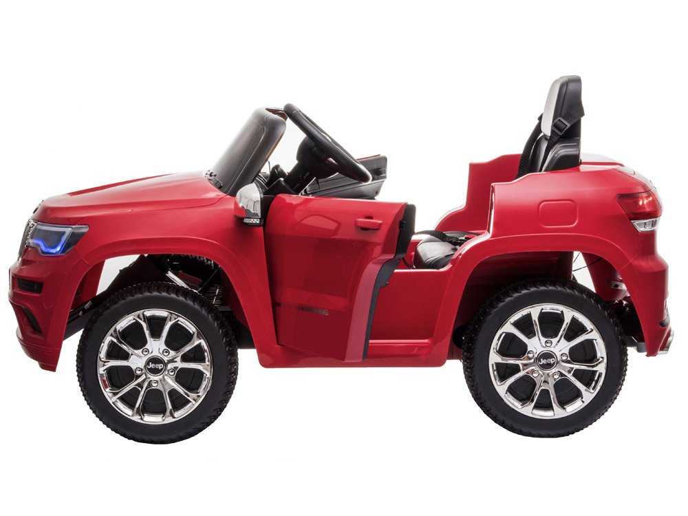 Vienvietis elektromobilis  Jeep Grand Cherokee, lakuotas-raudonas