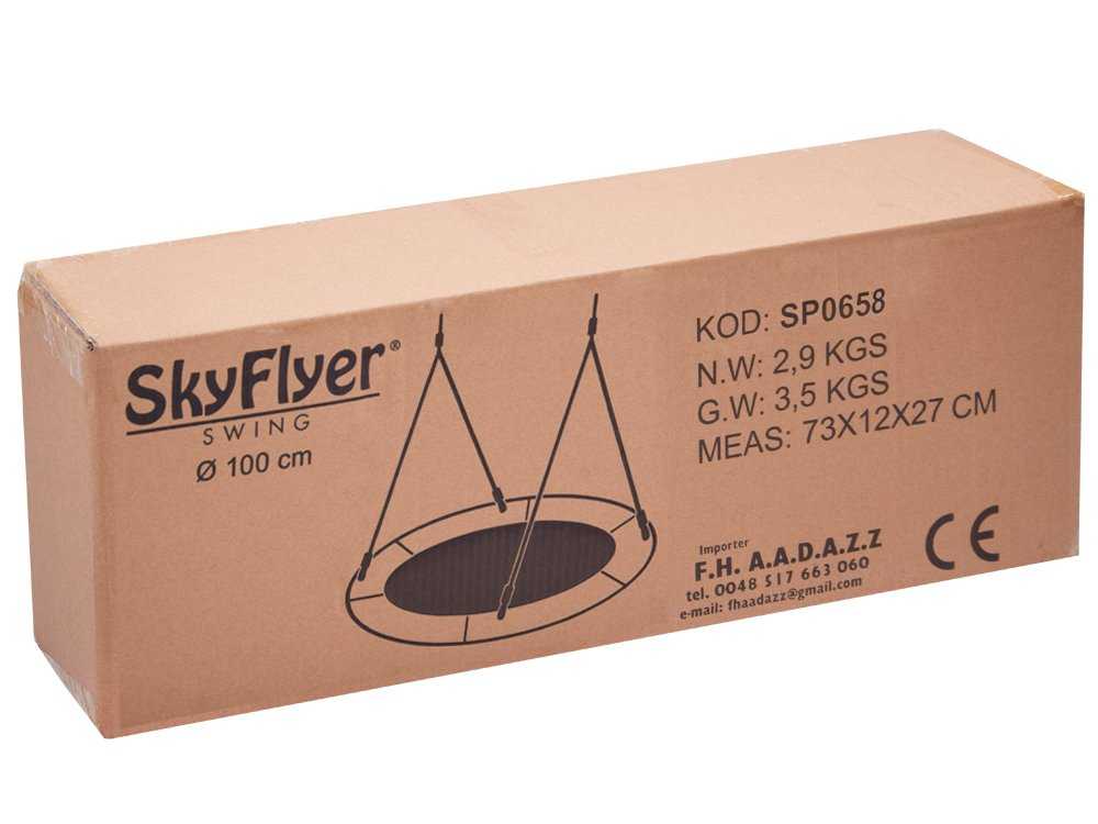 Lauko sūpynės SkyFlyer, 100 cm skersmens, spalvotos