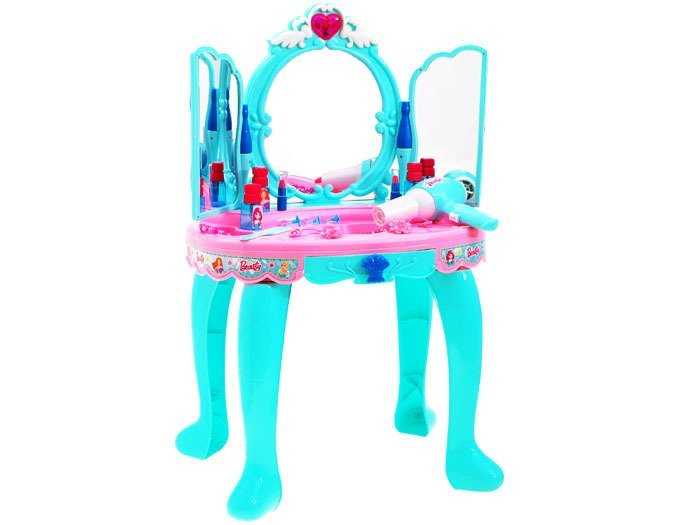 Vaikiškas kosmetikos staliukas, mėlynas