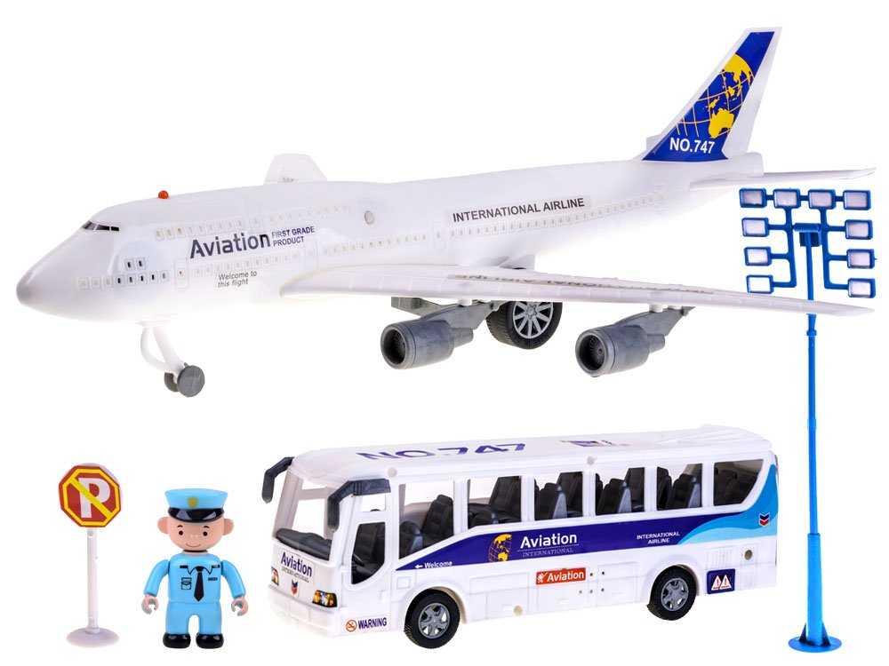 Lėktuvas ir oro uosto autobusas