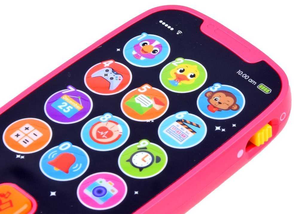 Vaikiškas interaktyvus telefonas, rožinės spalvos