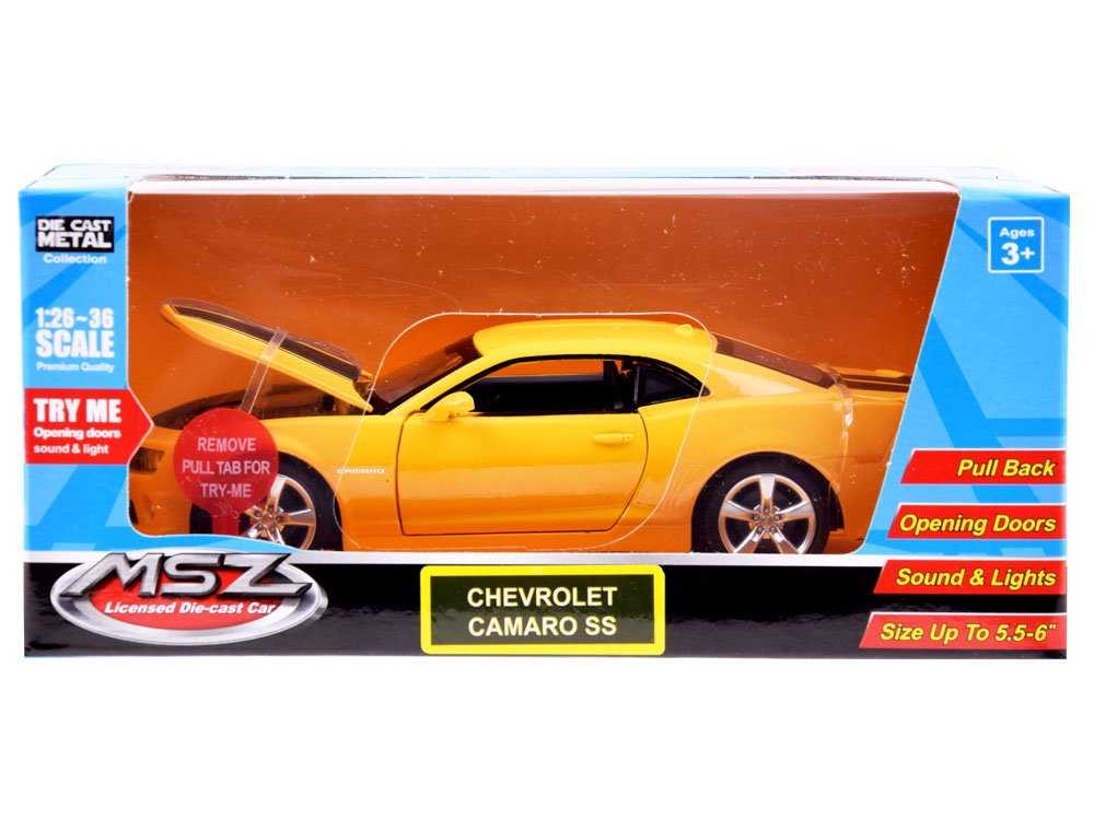 „Chevrolet Camaro SS“ automobilis, geltonas