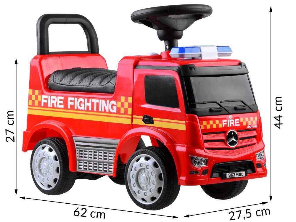Paspiriama mašinėlė Mercedes Fire Fighting, raudona