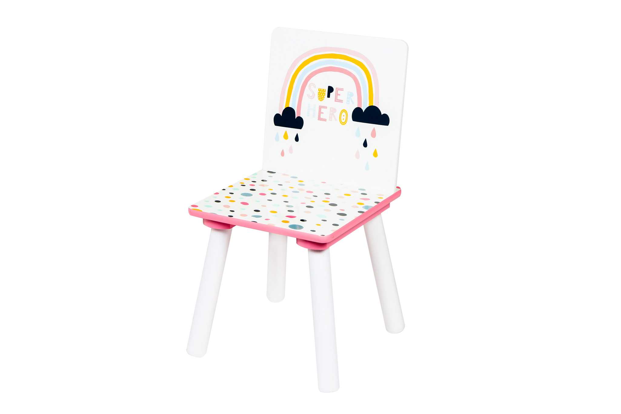 Stalas su kėdutėmis, spalvotas