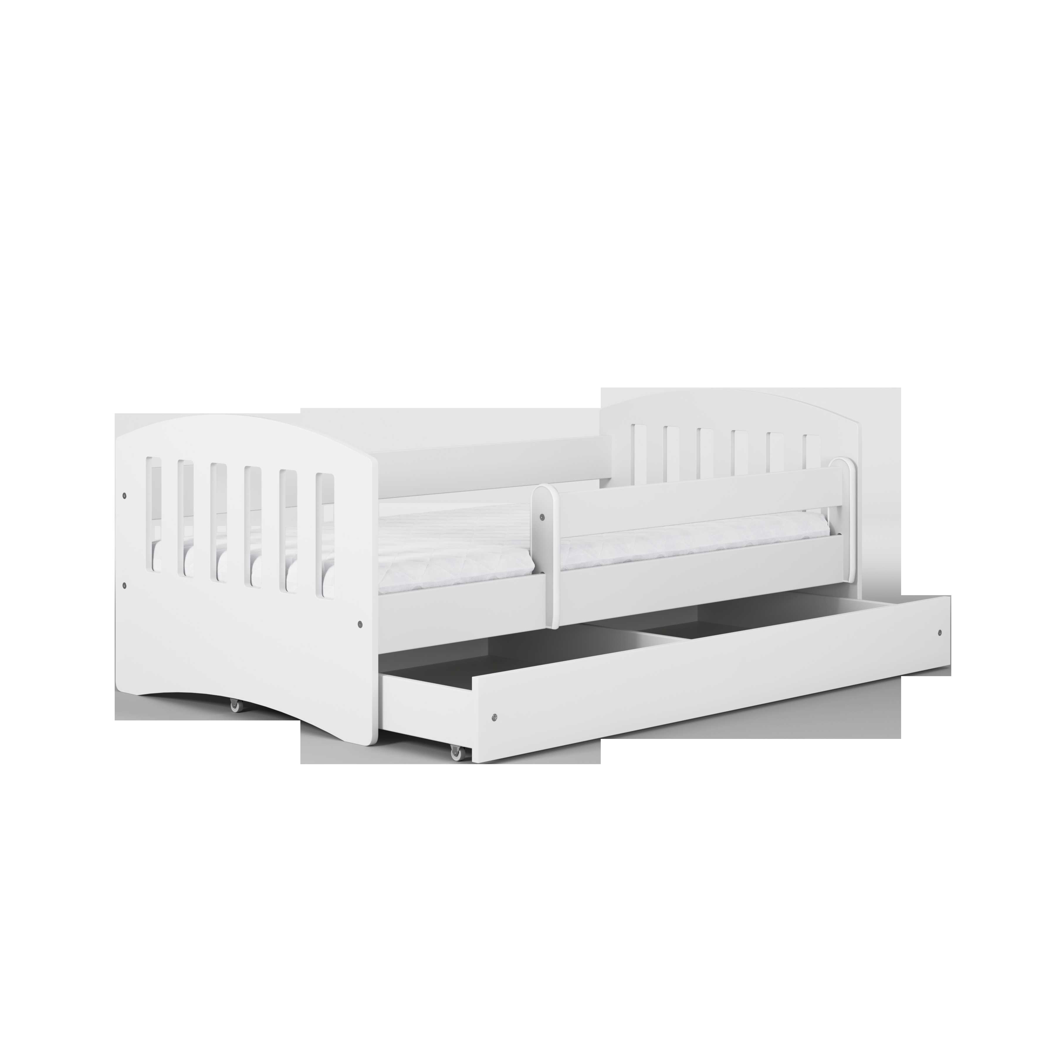 Lova - Klasikinė I, balta, 140x80, su stalčiumi