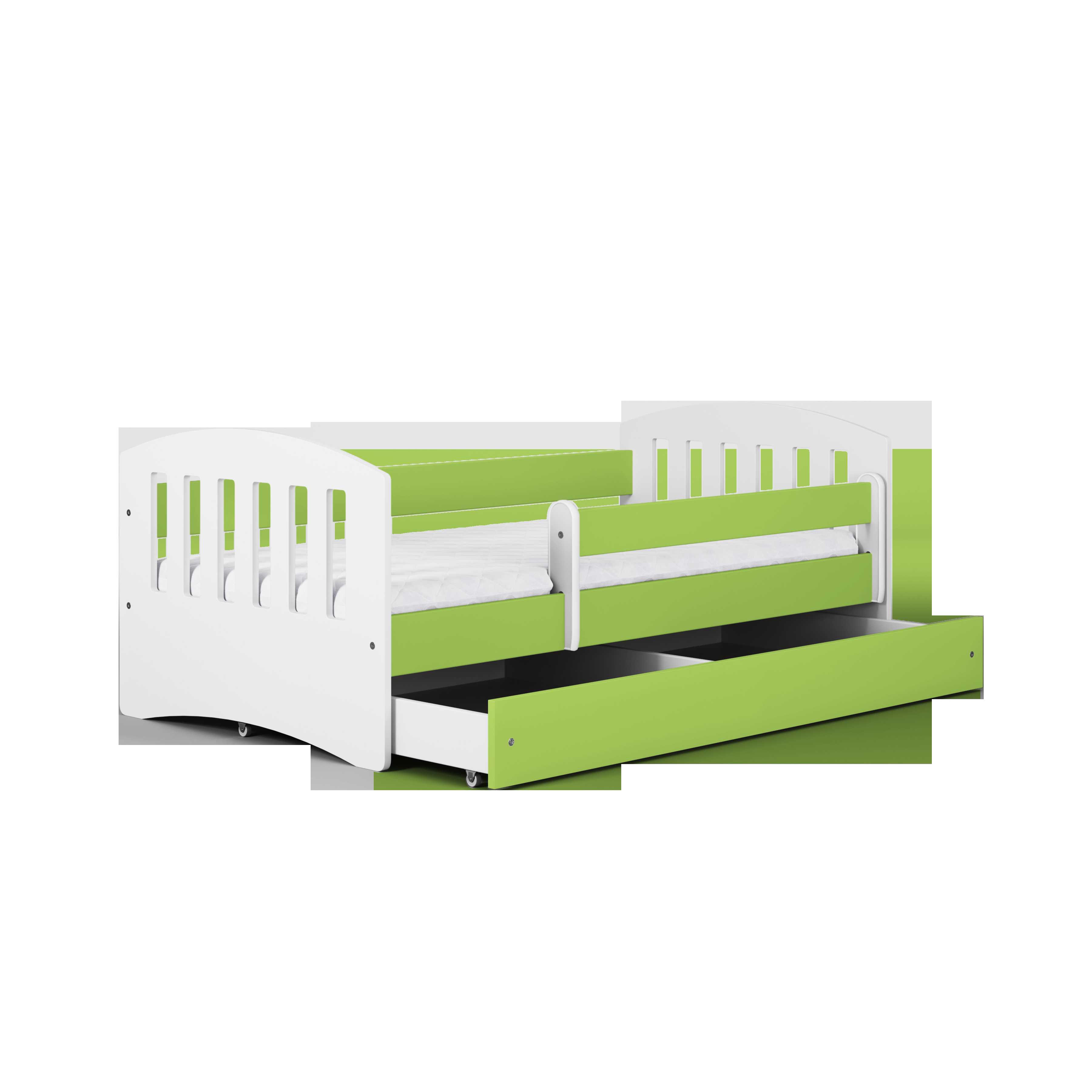 Lova - Klasikinė I, žalia, 180x80, su stalčiumi