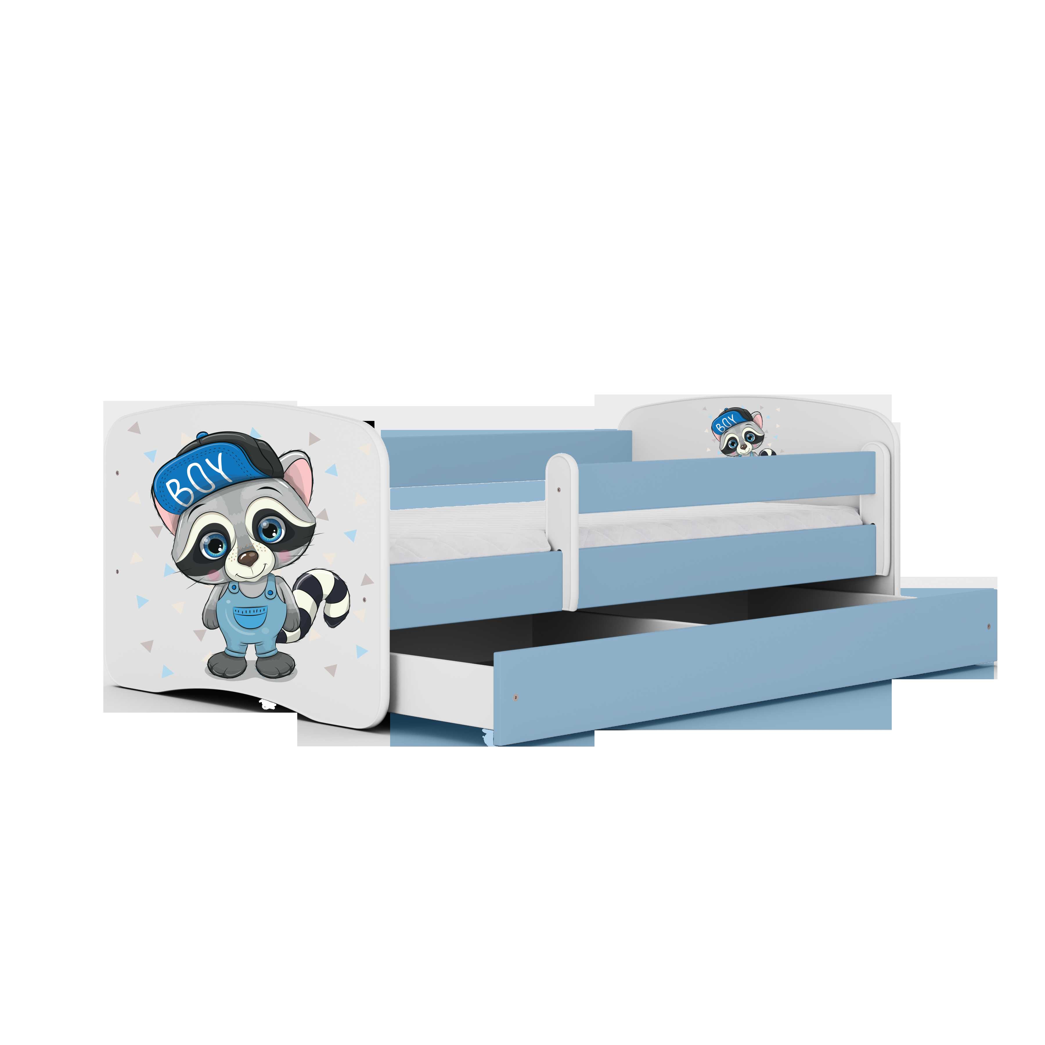 Lova Babydreams - Meškėnas, mėlyna, 160x80, su stalčiumi