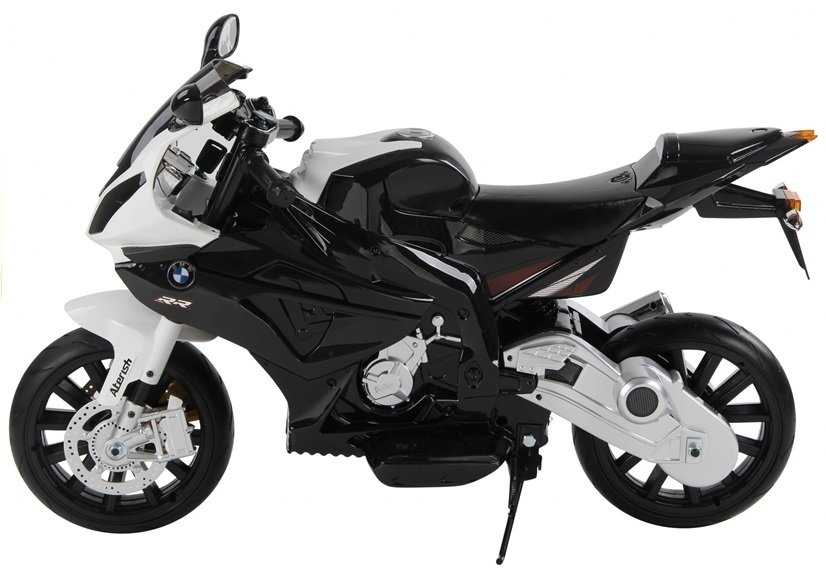Elektrinis motociklas BMW S1000RR, juodas