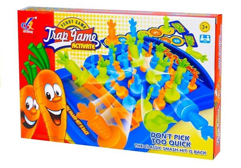 Linksmas stalo žaidimas Šokinėjančios morkos