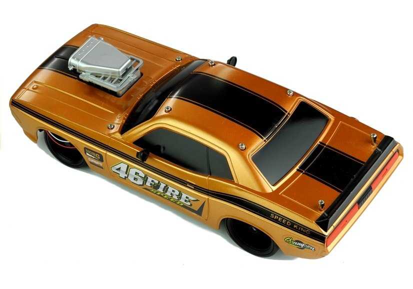 Nuotoliniu būdu valdomas automobilis Dodge Challenger 1:16 , oranžinis