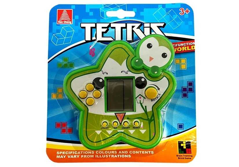Žvaigždės formos žaidimas “Tetris”, žalias