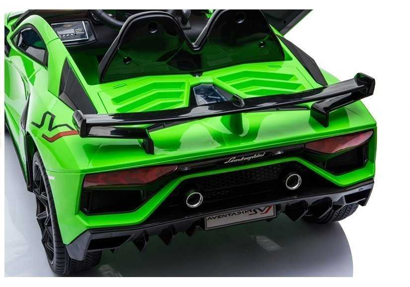 Vaikiškas vienvietis elektromobilis Lamborghini Aventador, žalias