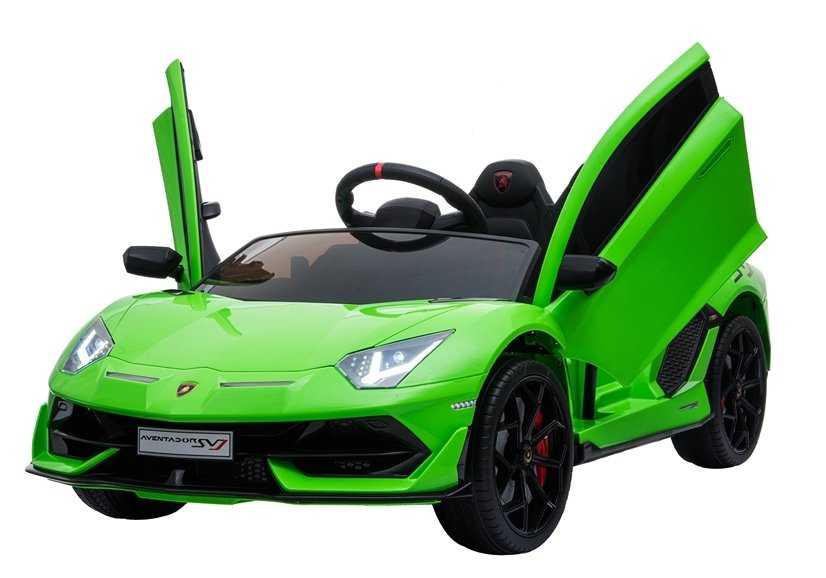 Vaikiškas vienvietis elektromobilis Lamborghini Aventador, žalias