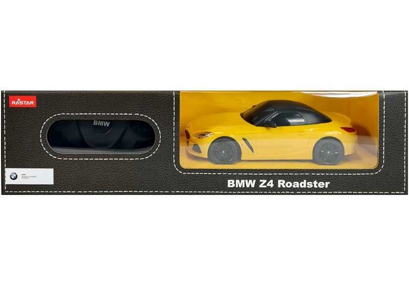 Nuotoliniu būdu valdomas BMW Z4 Roadster automobilis, geltonas
