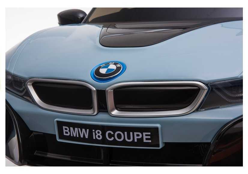 Vaikiškas vienvietis elektromobilis BMW I8, mėlynas