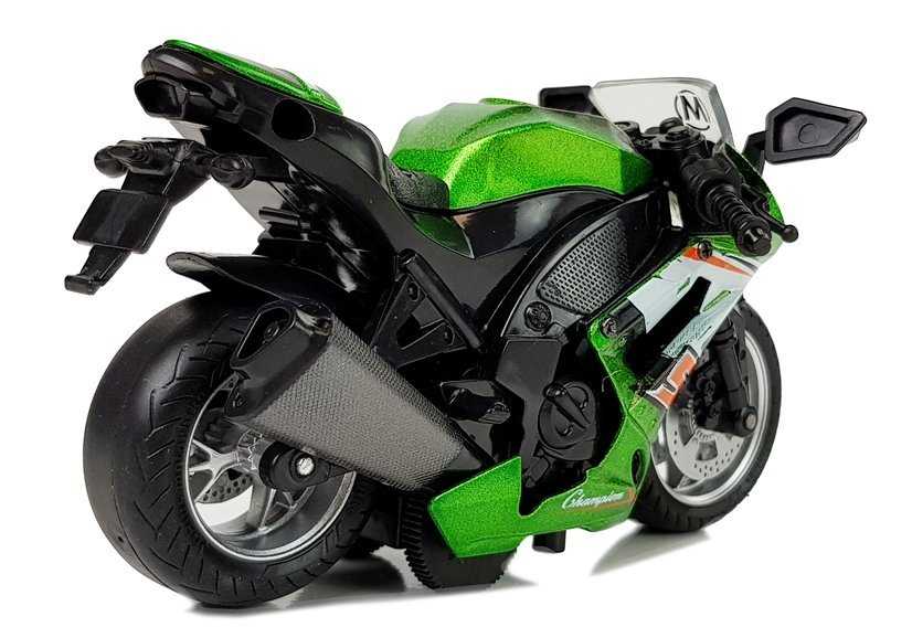 Žaislinis motociklas Classic Motto, žalias