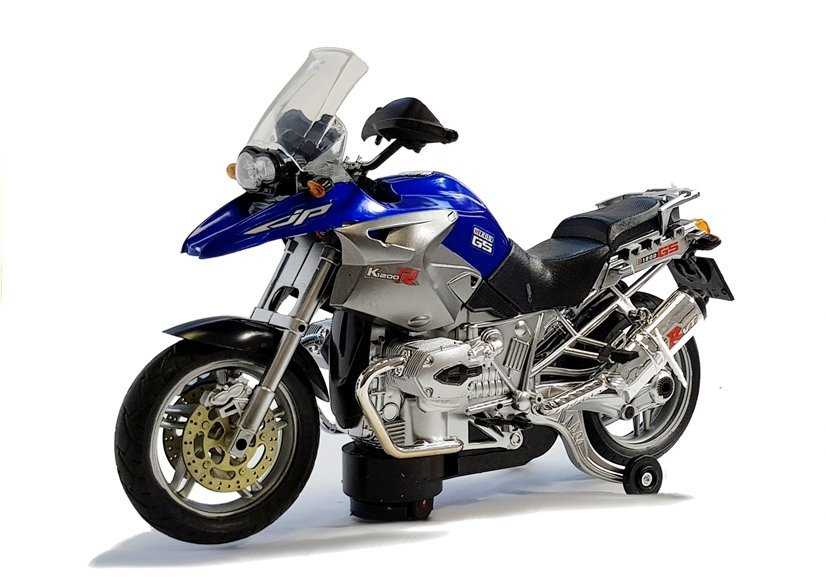 Motociklas su garso ir šviesų efektais, mėlynas, 1:8