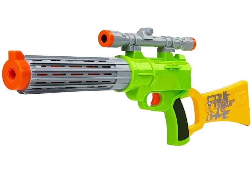 Žaislinis šautuvas su taikiniu, žalias
