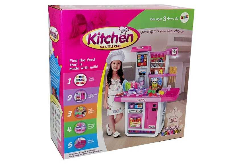 Interaktyvi virtuvėlė, rožinė, 98x74x35 