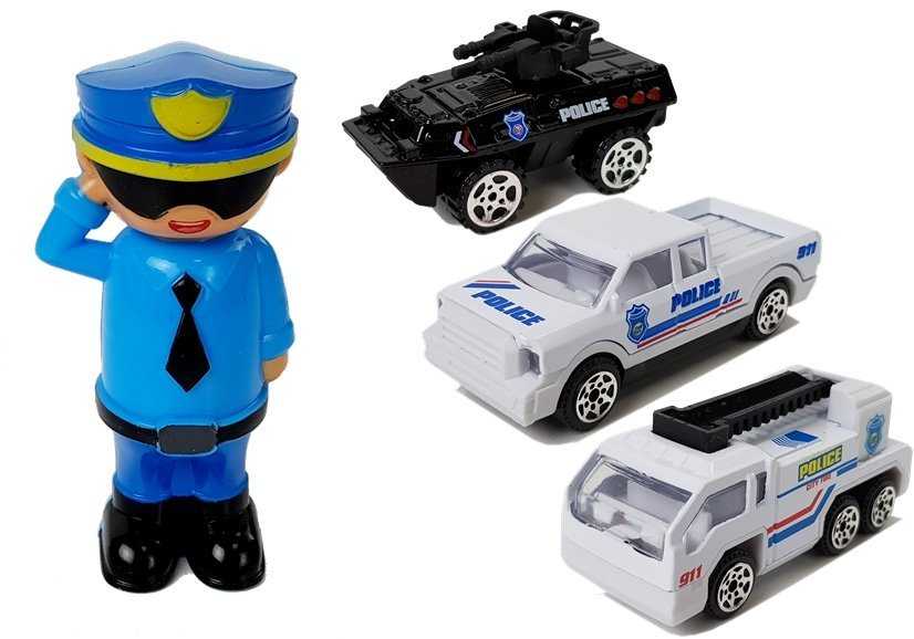 Žaislinių policijos automobilių rinkinys
