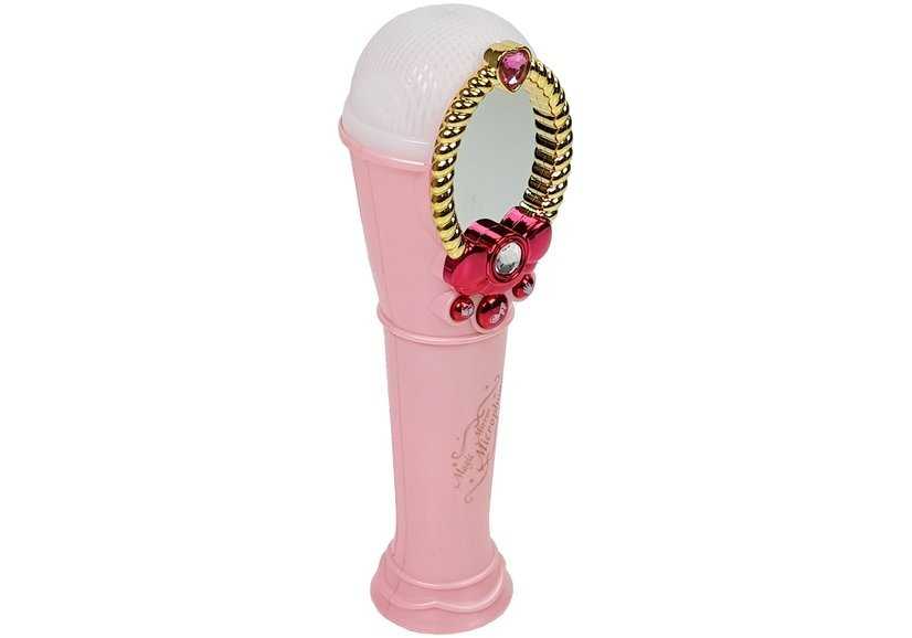 Belaidis mikrofonas su magišku veidrodėliu, rožinis