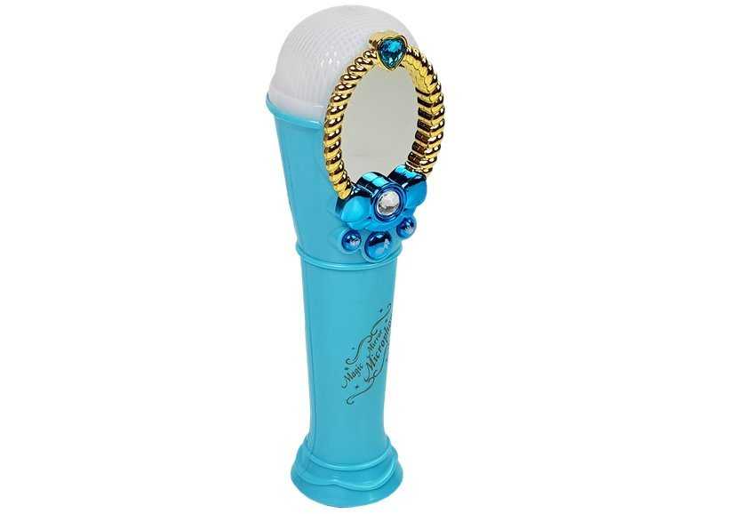 Belaidis mikrofonas su magišku veidrodėliu, mėlynas