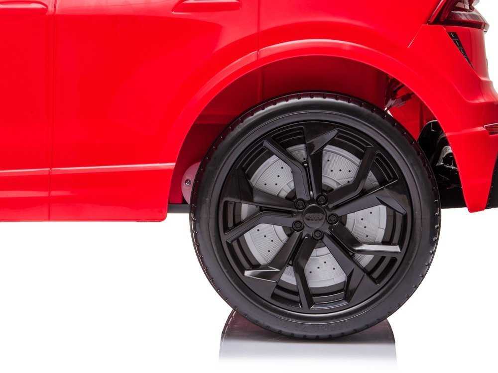 Vienvietis elektromobilis Audi RS Q8, raudonas