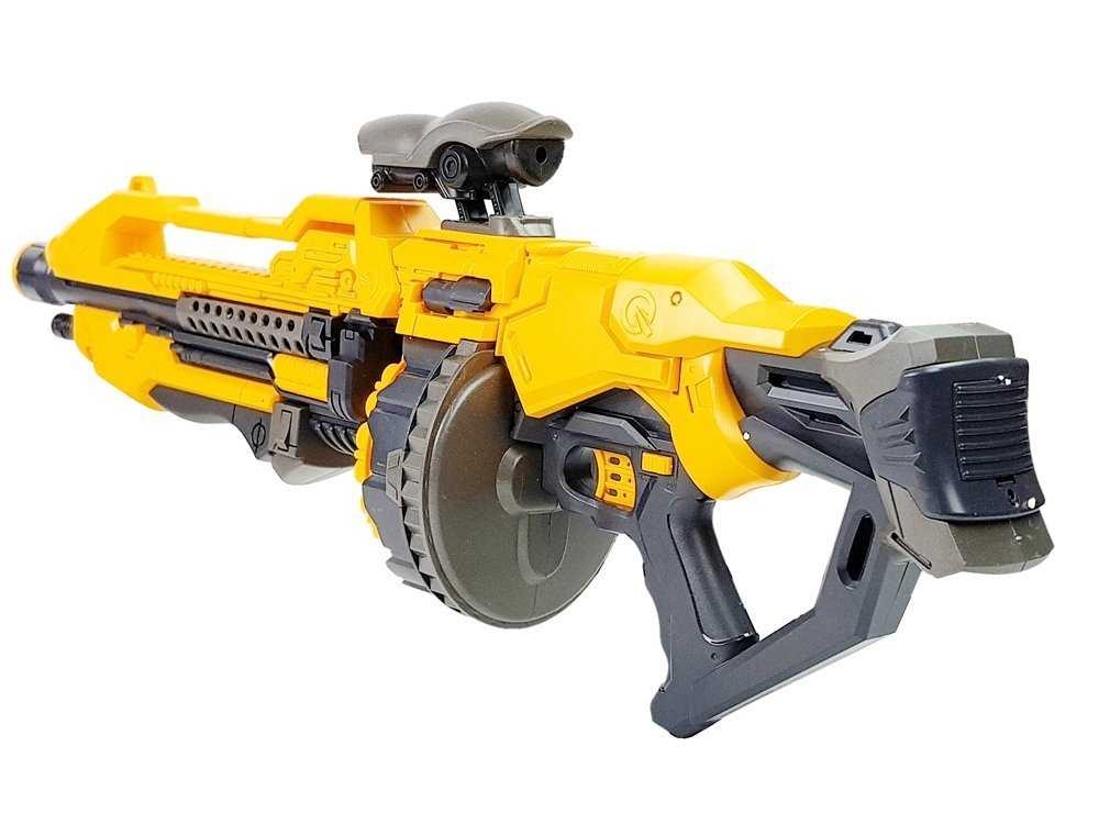 Žaislinis šautuvas su minkštomis kulkomis, geltonas