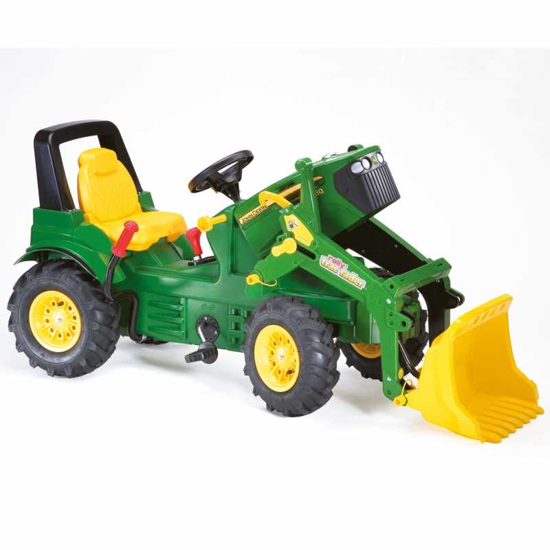 Minamas traktorius su kastuvu, žalias	