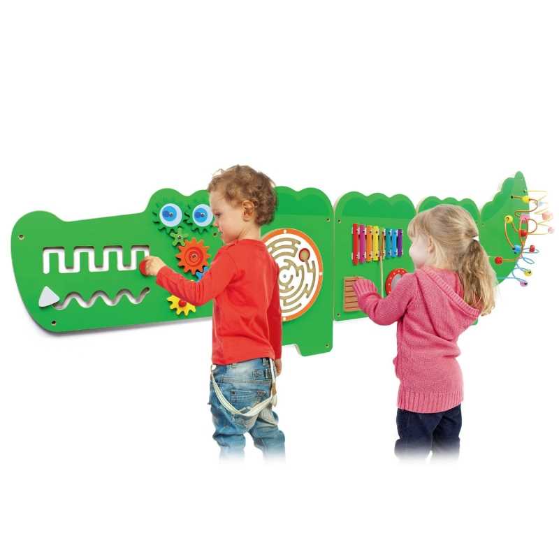 Edukacinis medinis žaislas - Krokodilas						